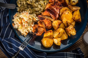 Grilled meat shashlik