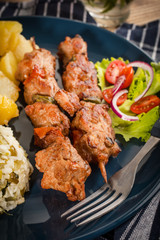 Shish kebabs - grilled meat and vegetables
