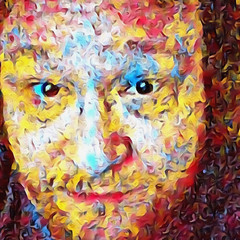 Colorful man face