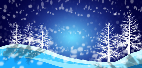 The Christmas tree and star below the heaven in the patterned background . Christmas concept.