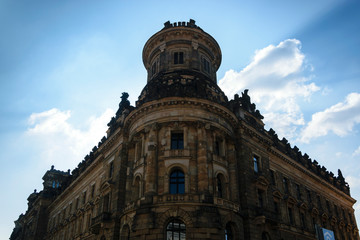 Frauenkirche in the ancient city of Dresda, historical and cultural center of Free State of Saxony in Europe.