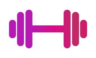 Fitness weight icon, lifting symbol. Gym illustration, vector