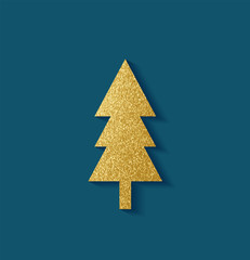 Beautiful Golden Christmas Tree