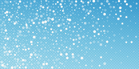 White dots Christmas background. Subtle flying sno