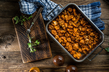 Tasty fried cauliflower.