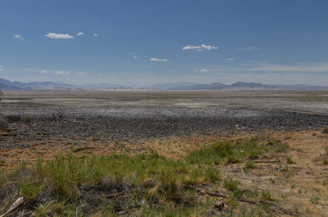 Fototapeta na wymiar Soda Dry Lake in Mojave National Preserve San Bernardino County, California