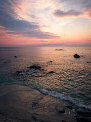 Fototapeta na wymiar Wonderful sunset on the sea.