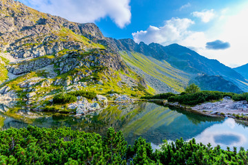 Fototapeta na wymiar lake in West Tatras, Slovakia