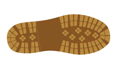 Shoe footprint. vector illustration