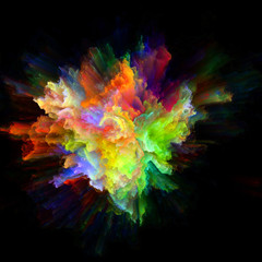 Obraz na płótnie Canvas Virtual Color Splash Explosion