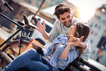 Lovely couple enjoys the day