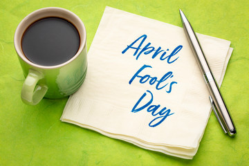 April Fools Day - napkin handwriting
