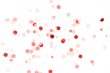 Living coral confetti on white