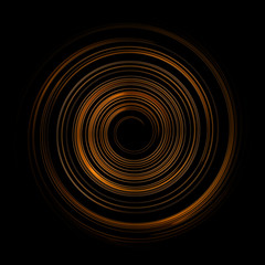 Circle spiral swirl effect orange