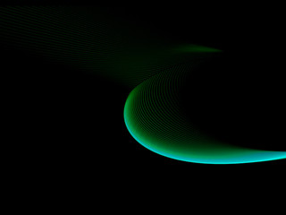 computer generated colorfull lines on black background