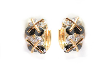 Jewelry pendant on a white isolated background. Jewelery, jewelry. Pendant, earrings, necklace, bezel.