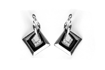 Jewelry pendant on a white isolated background. Jewelery, jewelry. Pendant, earrings, necklace,...