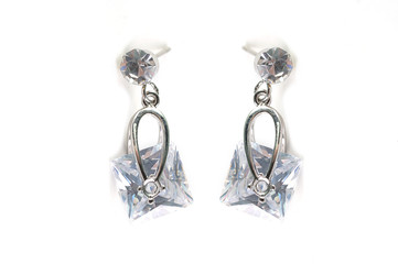 Jewelry pendant on a white isolated background. Jewelery, jewelry. Pendant, earrings, necklace, bezel.