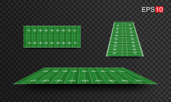 illustration American Football fields with different perspective, vector design, super bowl