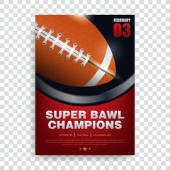 poster american football , banner and brochure template vector design, super bowl, rugby sport