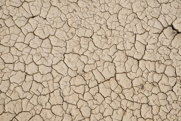 Dry cracked earth on Israeli Negev desert