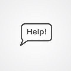 Help vector icon sign symbol
