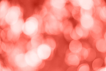 Living Coral bokeh, blurred. Color of the 2019 year.