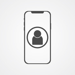 Mobile phone vector icon sign symbol