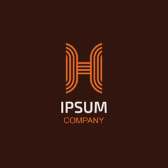 Letter H logo monogram creative idea, initial emblem