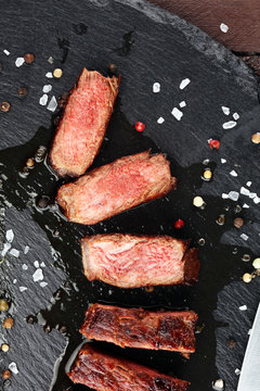 Barbecue Rib Eye Steak or rump steak - Dry Aged Wagyu Entrecote Steak