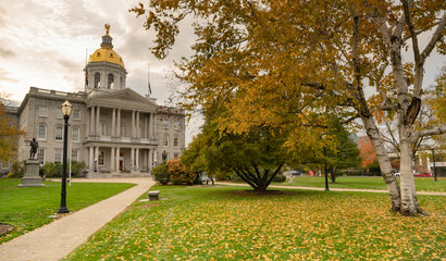 Fall Color Autumn Leaves Statehouse Grounds Concord New Hampshire