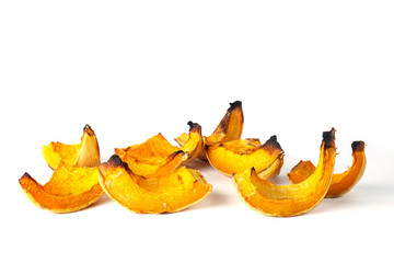 Slices of baked pumpkin