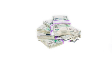 bundles of russian money financial concept banks savings loans