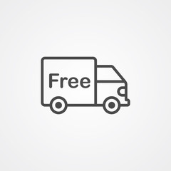 Free shipping vector icon sign symbol