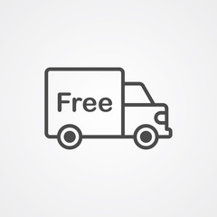 Free shipping vector icon sign symbol