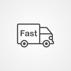 Fast shipping vector icon sign symbol