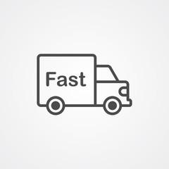 Fast shipping vector icon sign symbol