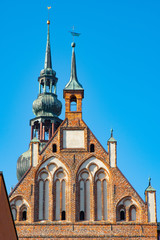 Fototapeta na wymiar Greifswald Innenstadt und Dom Sankt Nikolai