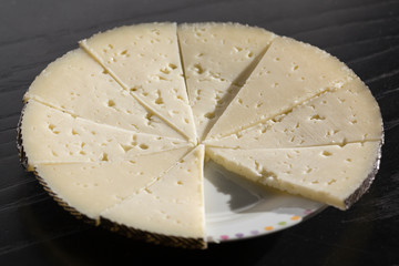 Cured cheese dish, Manchego type, Spain