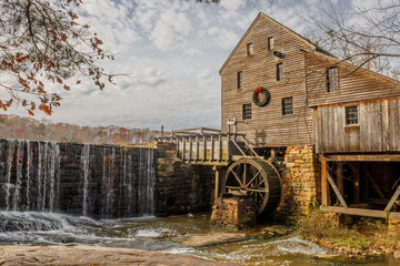 Historic Yates Mill Spillway, Wake County, NC In December