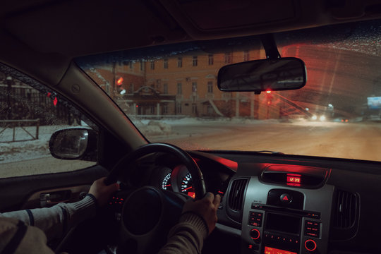 driving a car at night