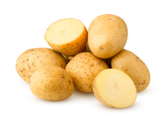 potato, isolated on white background, clipping path, full depth of field
