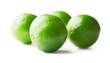 green lime on white background
