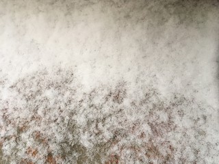 Snow background , white abstract texture. Copy space. Top view. Winter design.