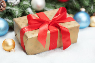 christmas present with decoration