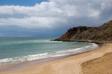 Fototapeta na wymiar Burgau Beach, Algarve, Portugal