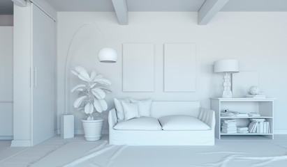 3d render of beautiful interior render © DigitalGenetics