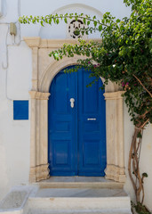 Old entrance on the Agean island of Tinos, Greece