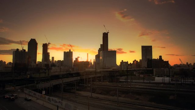 4K New York Skyline from Bronx NY