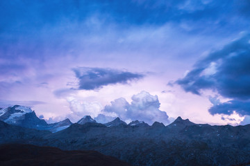 Fototapeta premium The storm over the mountain range